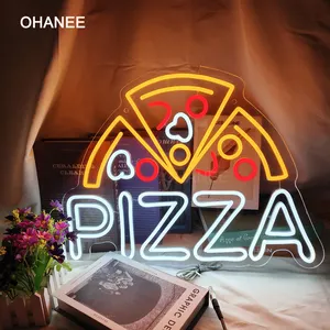피자 네온 사인 LED 야간 조명 레스토랑 햄버거 네온 야간 조명 홈 바 맥주 창 가게 방 장식