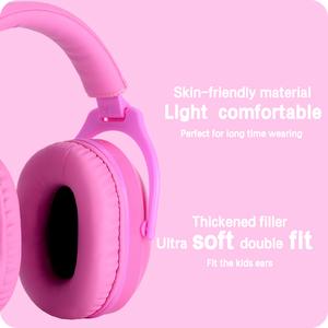 Однотонные детские наушники для девочек с шумоподавлением 22 дБ, защита слуха, прочный материал ABS, сертификат CE - Product Image 6