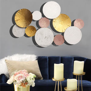 Art mural de luxe multicolore, petits et grands cercles, décoration pour la maison, salon, chambre à coucher, salle à manger, couloir - Product Image 2