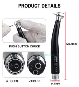 5Pcs/Kit Handpiece Gigi Kecepatan Tinggi & Rendah AirTurbine Lurus Contra Angle Air Motor 2/4 Lubang Alat Pemoles Gigi - Product Image 2