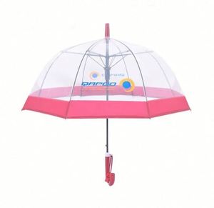 High Quality Cute Mini Plastic Transparent clear Parasols <b>Automatic</b> Custom <b>Umbrella</b> with logo Printing Outdoor for Kids - Product Image 1