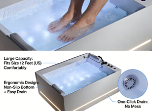 Baignoire douche combinée Jacuzzi autoportante avec support en acier inoxydable - Product Image 5