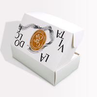 Emballage de boîte à biscuits de luxe avec finition mate personnalisée, qualité alimentaire, 8 compartiments avec séparateurs
