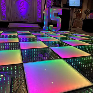Tấm sàn nhảy 3D trong nhà/ngoài trời 50x50cm với đèn LED trắng ấm áp <span class=keywords><strong>IP65</strong></span> Đèn sân khấu cho khách sạn hiệu ứng đẹp - Product Image 1