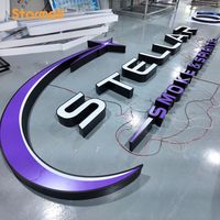Letras de Canal Iluminadas LED Impermeables Personalizadas de Fábrica para Negocios, Letrero Frontal para Tienda de Cigarrillos, Letras de Canal para Negocios en Exteriores