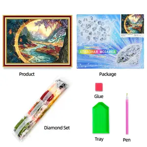 Puro diseño hecho a mano 5D DIY diamante pintura Kit hermosos paisajes diamante arte conjunto diamante cristal bordado pintura