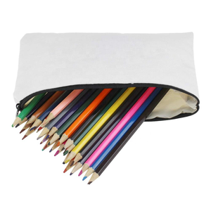 Оптовая продажа: Подарочный чехол-косметичка из хлопкового холста с индивидуальным дизайном, логотипом и застежкой-молнией для хранения косметики и карандашей - Product Image 2