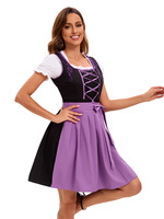 Robe de costume médiéval grande taille pour femmes, robe de fête allemande Oktoberfest Dirndl pour fête de la bière Cosplay ou Halloween