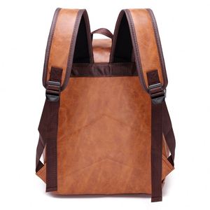 OEM Fashion Durable Pu <b>Leather</b> <b>Mens</b> Waterproof Laptop <b>Backpack</b> Large Capacity Anti Theft Outdoor Travel Computer <b>Backpack</b> - Product Image 3