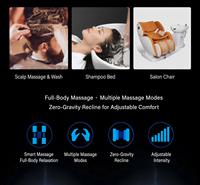 Lit de massage électrique inclinable pour shampoing, fauteuil intelligent de thérapie capillaire pour usage professionnel en salon de coiffure et soin nourrissant des cheveux