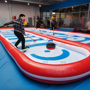 Pista inflable para rizar en la <span class=keywords><strong>calle</strong></span>, pista para rizar en el suelo con piedras flotantes para juegos en interiores y exteriores - Product Image 6