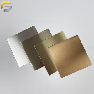 V245 PVD <strong>Color</strong> Plated Low Price Home Decor Hairline Titanium Gold <strong>Stainless</strong> <strong>Steel</strong> <strong>Sheet</strong> EX Works - Product Image 5