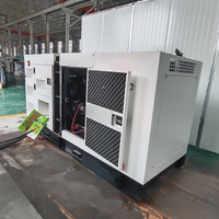 Grupo electrógeno diésel silencioso de 100 kVA 80 kW 50/60 Hz, bajo nivel de ruido, bajo consumo de combustible, refrigerado por agua, marco abierto automático, 1800 RPM, ATS