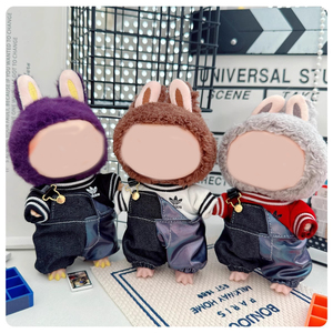 <span class=keywords><strong>Sudadera</strong></span> con capucha de algodón, pantalones en negro, blanco y gris, ropa de asiento para muñeco de peluche de 17 cm, Big Into Energy Have a Seat Macaron - Product Image 5