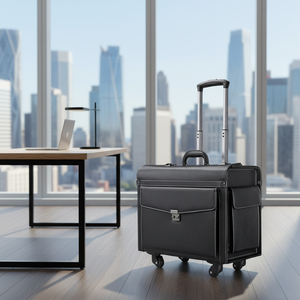 Valise à roulettes Captain's Trolley pour Hôtesse de l'air, Agent de bord, avec compartiment à argent, étanche et antivol, pour voyages d'affaires - Product Image 1