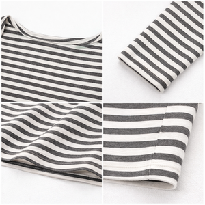 Maglia a Righe con Scollo a Barchetta, Maniche Lunghe, Vestibilità Slim, Casual, in Maglia Morbida, Pullover per <span class=keywords><strong>Donna</strong></span> - Product Image 6