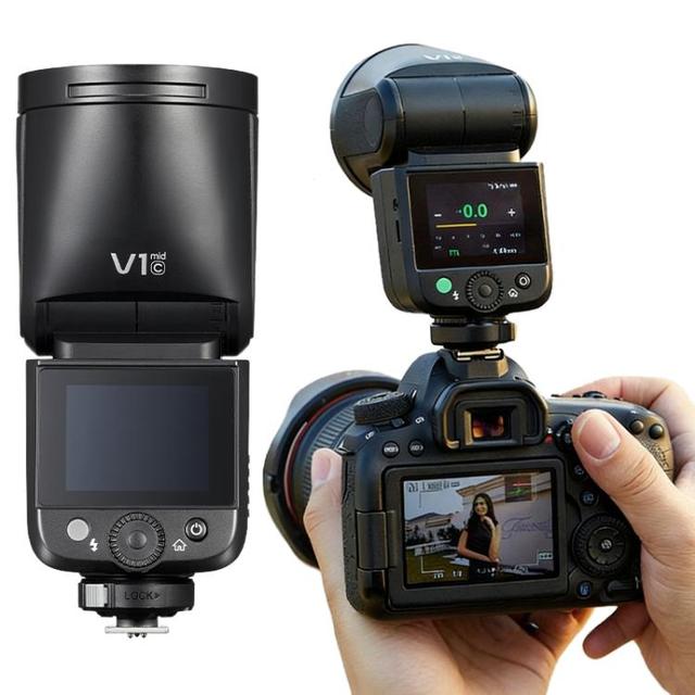 Most Ordered Godox V1 Mid TTL Li-ion Round Head Camera Flash for Canon