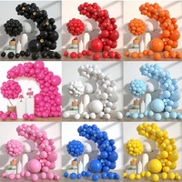 100 ballons blancs de différentes tailles 18" 12" 10" 5" Kit d'arche de guirlande de ballons écologiques pour Halloween, Pâques, anniversaire