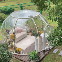 Dôme géodésique en PVC imperméable avec protection UV, dôme en polycarbonate, tente dôme igloo, dôme à bulles pour jardin extérieur