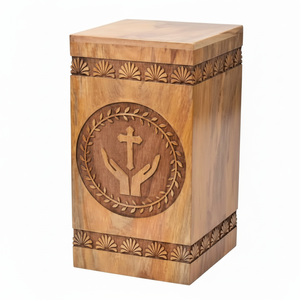 โกศเผาศพทำจากไม้สำหรับผู้ชายผู้หญิงโกศไม้สำหรับงานศพงานทำมือทันสมัย - Product Image 1