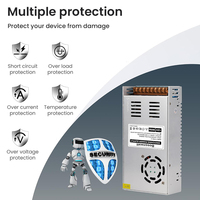Alimentation à découpage 12V 24V 60W-600W DC 5A CE pour une efficacité de 95% pour bande LED, caméra de vidéosurveillance, automatisation de la sécurité