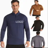 Autunno sport all'aria aperta di active wear top casual mezza zip manica lunga t shirt per gli uomini