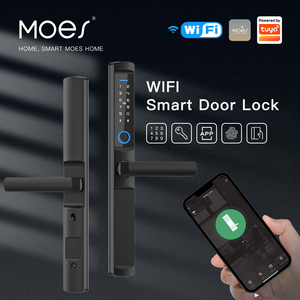 Moes wifi thông minh hẹp bên dấu vân tay mã hóa khóa cửa điều khiển từ xa không thấm nước ngắn xử lý cho mỏng mỏng Khung kính trượt - Product Image 2