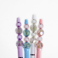 Stylos à bille en plastique O&Q en gros, perles de cristal 0,7 mm, stylo de luxe personnalisé avec logo, encre bleue et noire, nouveauté, tendance, promotionnel