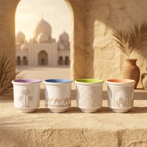 Bicchieri di macaron personalizzati macaron glassa maculata tazza da tè caffè personalizzabile tazza di cawa arabica <span class=keywords><strong>senza</strong></span> <span class=keywords><strong>manico</strong></span> - Product Image 2