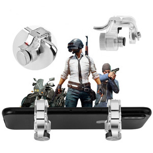Venta caliente Moda Metal Joystick Teléfono móvil PU BG <span class=keywords><strong>Game</strong></span> Shooter Controller Gamepad Gaming <span class=keywords><strong>Trigger</strong></span> T1329 - Product Image 4