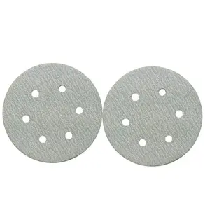 High Quality 6 holes white sand Sanding Disk from China supplier