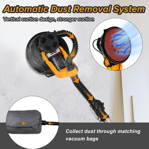 Drywall 880W F7238B with Vacuum Dust Collection 6 Variable Speed Extendable Handle 110-230V for <b>Popcorn</b> Ceiling - Product Image 5