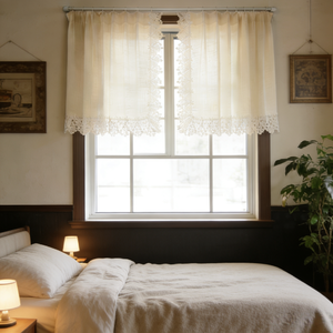 <span class=keywords><strong>Rideau</strong></span> <span class=keywords><strong>court</strong></span> brodé floral à suspendre sur tringle – Respirant <span class=keywords><strong>pour</strong></span> cuisine, chambre, balcon, décoration intérieure - Product Image 5