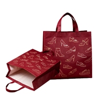 Sac en non-tissé laminé pour cadeau de Noël, impression couleur personnalisée, sac fourre-tout promotionnel pour les fêtes