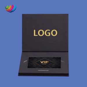 Luxus benutzer definierte magnetische VIP Geschenk karte Verpackung Pappkarton Papier hart starre magnetische Faltung Geschenk box Magnet box für Hotel - Product Image 2