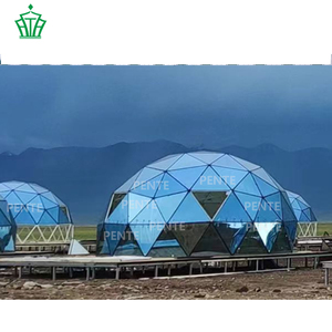 Nouvelle conception de tente de glamping de luxe en forme de capsule étoile, dôme géodésique en verre, hôtel, resort - Product Image 3