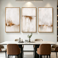 Art mural abstrait peint à la main de haute qualité, décoration murale minimaliste moderne en 3 panneaux avec cadre, tailles personnalisées disponibles