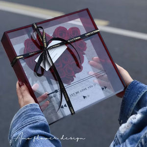 Yageli ของขวัญวันวาเลนไทน์แห้งตลอดไปดอกกุหลาบนิรันดร์<span class=keywords><strong>อมตะ</strong></span><span class=keywords><strong>อมตะ</strong></span>การออกแบบซีดีกล่องดอกไม้ที่เก็บรักษาไว้ - Product Image 4