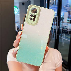Custodia per telefono di lusso gradiente Glitter per Redmi Note 11Pro 10 9 Pro 11S 9S 10pro 11s <span class=keywords><strong>POCO</strong></span> X3 NFC <span class=keywords><strong>F3</strong></span> rivestimento protettivo per lenti placcate - Product Image 3