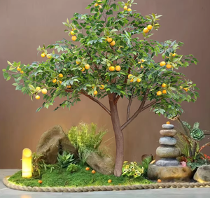 ต้นส้มโอเทียม ต้นมะนาวเทียม ต้นไม้ผลไม้ประดับตกแต่งภายในสำหรับโรงแรมและห้างสรรพสินค้า - Product Image 3