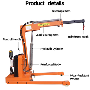 Junchi 1 tấn điện tự đi bộ cân bằng quay xưởng kho cần cẩu thủy lực mới di chuyển Tính năng nâng chân không 4M - Product Image 4