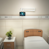 Bras de fixation pour écran médical LCD/TV et tablette, bras de fixation pour tablette médicale réglable en hauteur, support mural pour écran médical