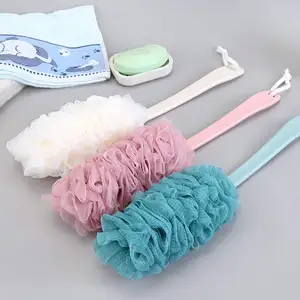 Éponge de maille en nylon douce de brosse de corps de bain de long manche de Offre Spéciale pour la douche