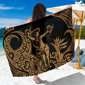 Traje de baño de estilo Tribal de Nueva Zelanda, Pareo de talla grande, falda Sarong, 4 colores - Product Image 2