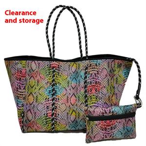 Bolsa de Compras de Playa de Gran Capacidad Personalizada al por Mayor, Bolsa de Mano Transpirable Perforada, Liquidación de Existencias, Bolsa de Mano Tejida para Buceo - Product Image 2