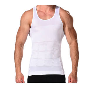 Mens Slimming Body Shaper Seamless Compression Shirt Tummy Control <strong>Slimmer</strong> Shapewear Gynecomastia Undershirt - Product Image 3
