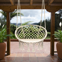 Chaise balançoire hamac suspendue-Chaise de plafond Boho en coton de qualité supérieure pour intérieur/extérieur-Patio, porche, jardin