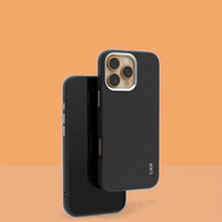 Casing ponsel magnetik warna polos, pelindung ponsel gaya tipis TPU PC kancing logam untuk iPhone 16 15 Pro Max 14