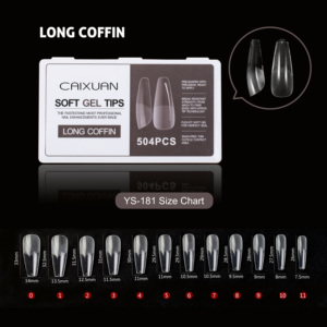 Оптовая продажа с завода, лучший продавец, закрывающие ногти с полным покрытием, новинка, макс. длинный тонкий мягкий Типсы для ногтей - Product Image 2