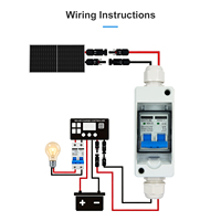 Boîtier de distribution avec disjoncteur pour panneaux solaires photovoltaïques DC500V DC600V DC1000V, extérieur, étanche IP65, pour maisons solaires photovoltaïques et batteries